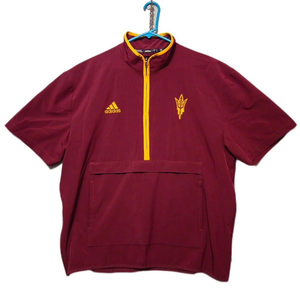 Arizona State Sun Devils NCAA Adidas Team Issue 1/4 Zip Windbreaker Mens XL